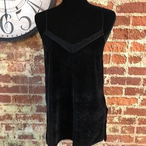 Intimately Free People Black Velour Tank